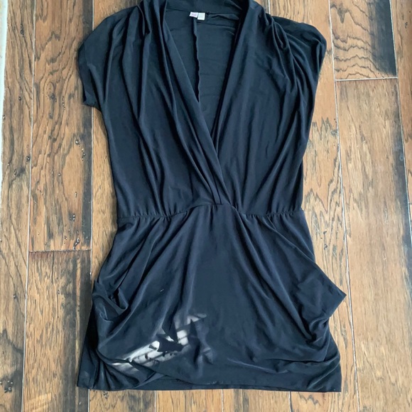 Size L Short Black Dress front open to waist to show off cleavage. 🔥 - Picture 1 of 2